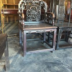 antique Chinese rosewood armchair