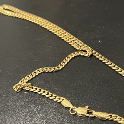 14k Gold Fill Cuban Necklace 20 Inches 4MM