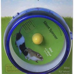 Kaytee Silent Spinner Wheel For Pet Mice and Dwarf Hamsters, Mini 4.5 w/ Food