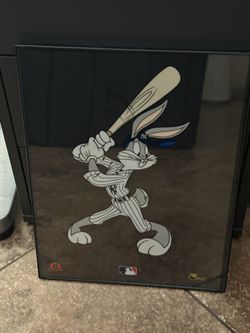 Bugs Bunny New York Yankees Sericel Framed Photo Looney Tunes With Certificate Of Authenticity