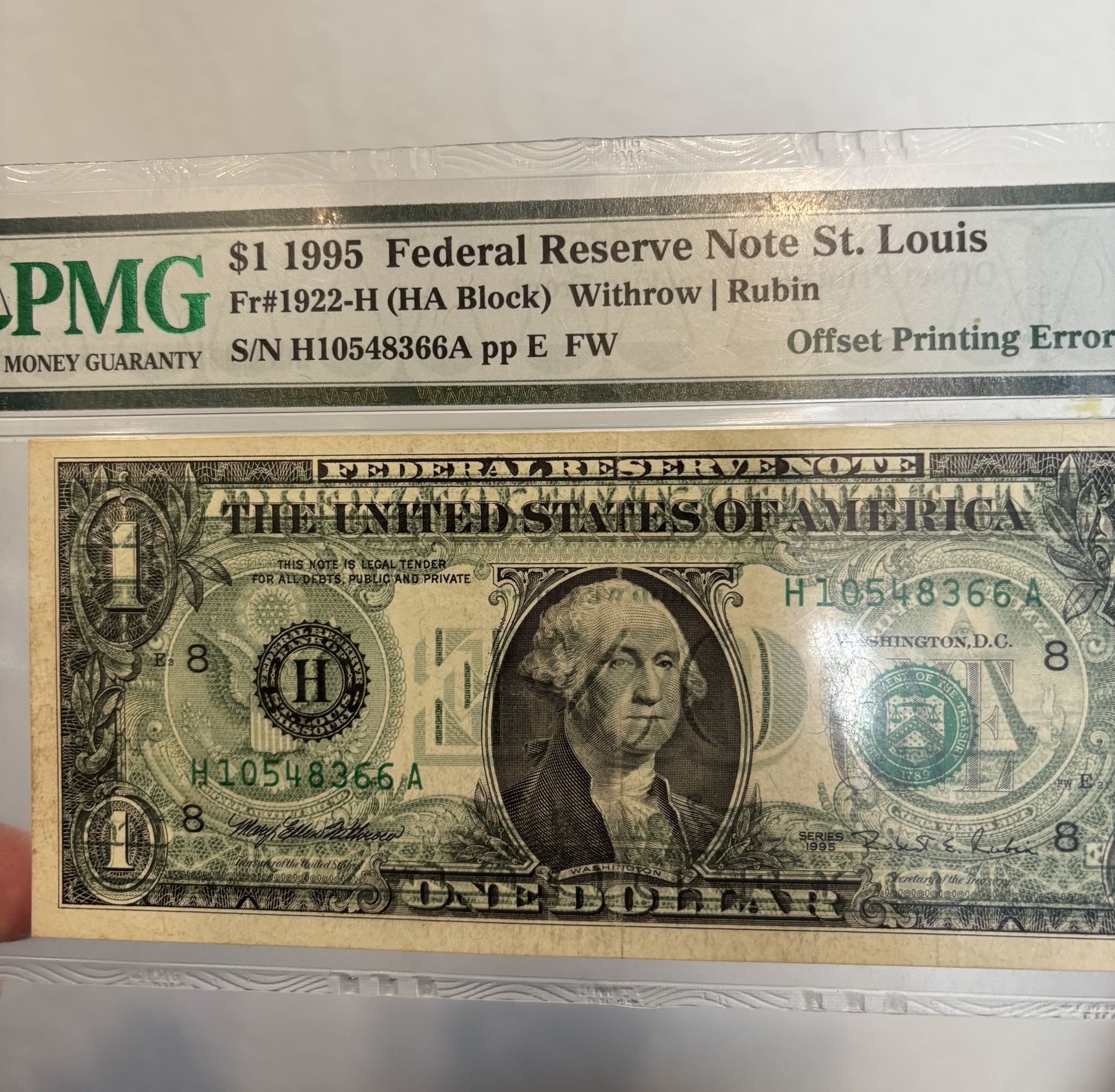 GEM !! $1 1995 Reserve Error Note!!!!!!