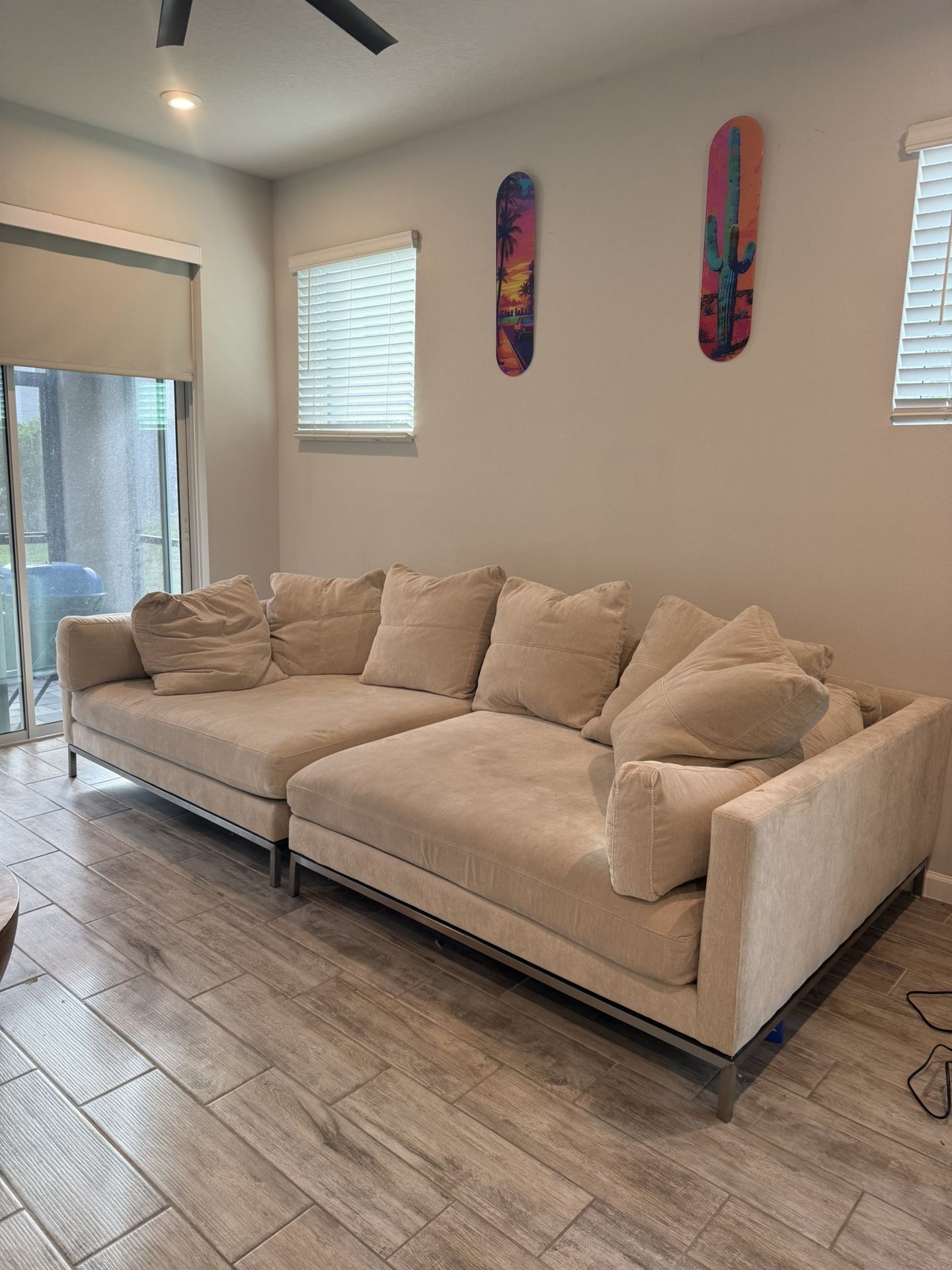 Z Gallerie extra Deep Sofa Sectional Couch 