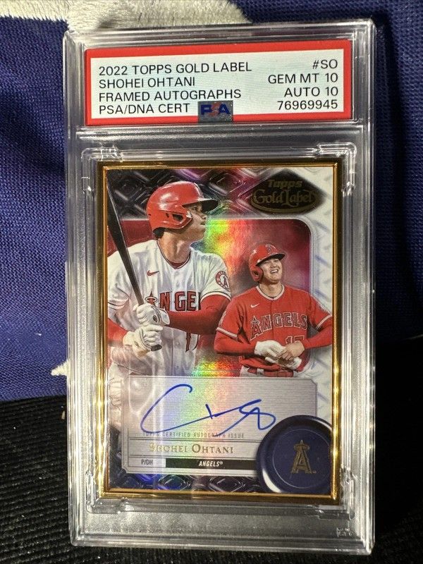 2022 RARE Shohei Ohtani Auto Framed /50 SSP PSA/DNA 10 / Auto 10 POP 1