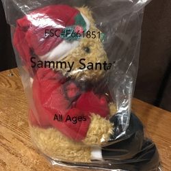 Russ Christmas Sammy Santa Plush Stuffed Animal Bear 13-in Avon
