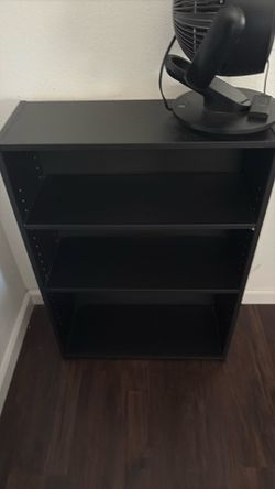 Small 3 shelf black book shelf