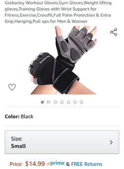 NEW Workout Gloves with Wrist Support, size small