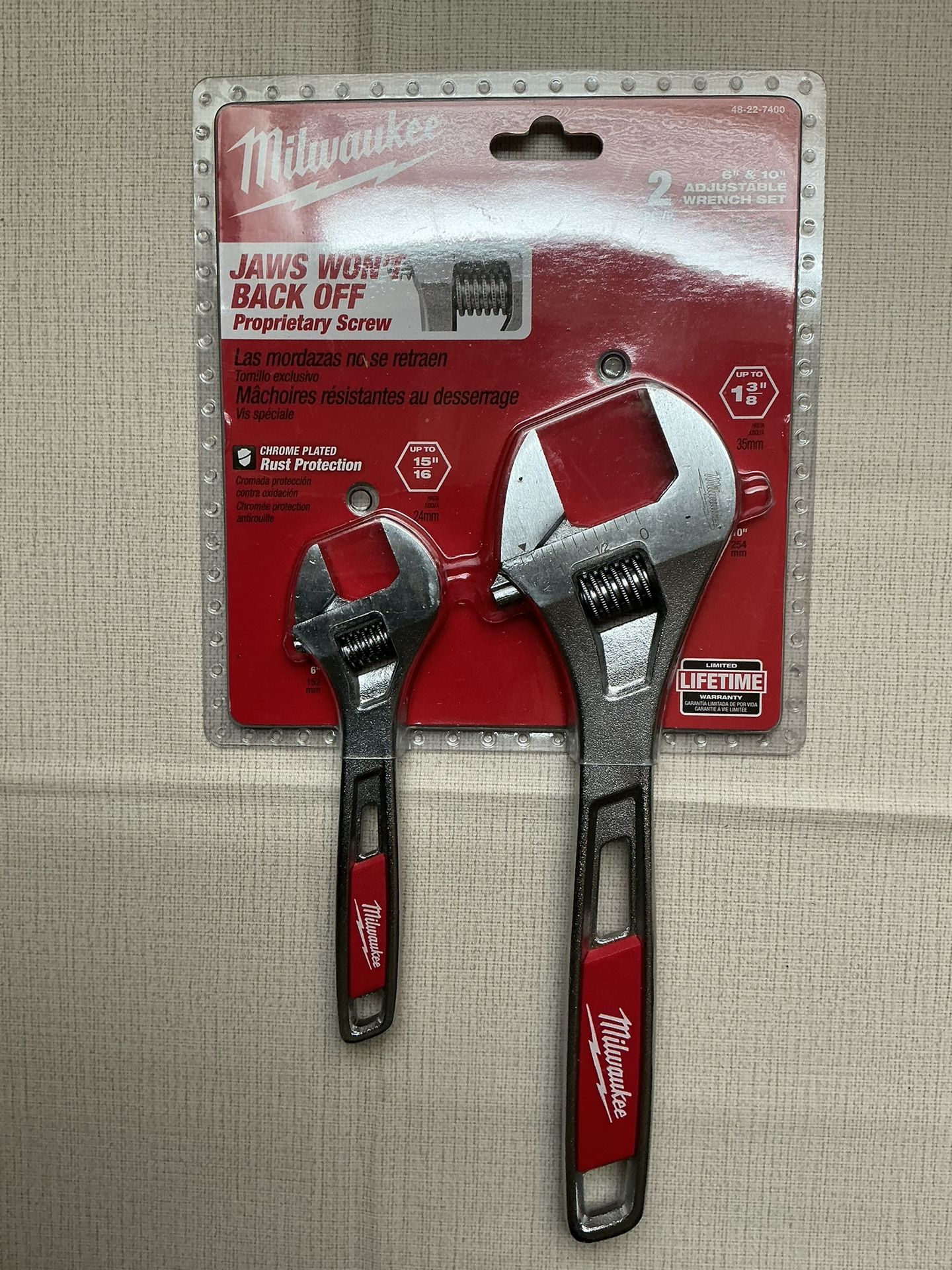 Milwaukee. 6 in. and 10 in. 2-Piece Adjustable Wrench Set.