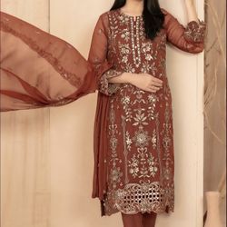 Embroidered Chiffon Dresses 