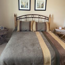 Queen Mattress, Box spring, Frame, Two End Tables