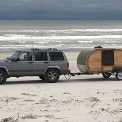 Beautiful Woody Teardrop Camper Trailer