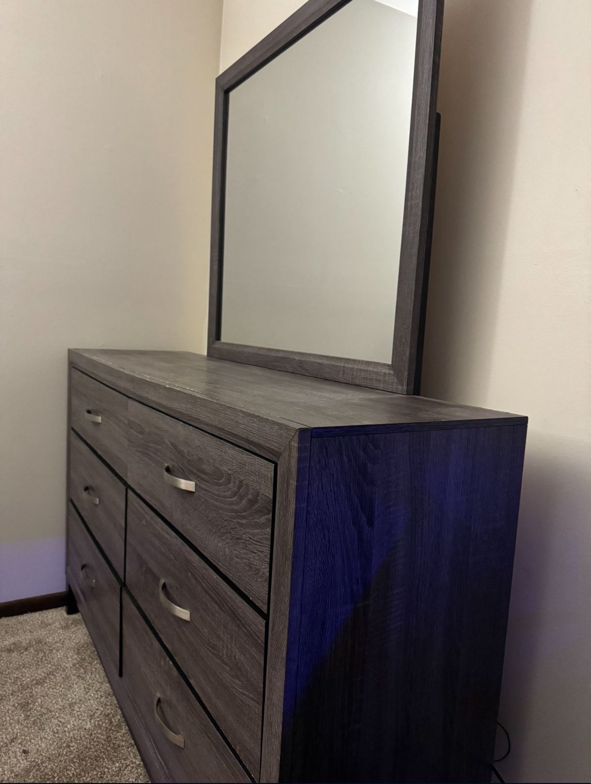 Dresser with mirror