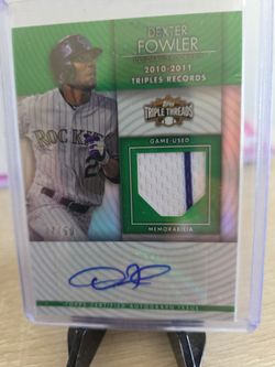 Rockies Dexter Fowler  certified  Autograph  Card