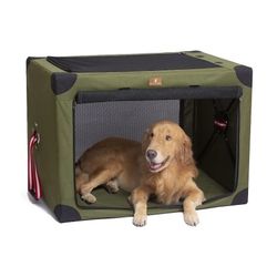 $65 MICHVIES LARGE PORTABLE DOG CRATE W/CARRYING BAG 