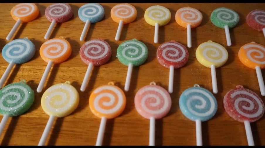 23 Mini Lollipop Ornaments Candy Christmas Tree Holiday Kitchen Home Decor