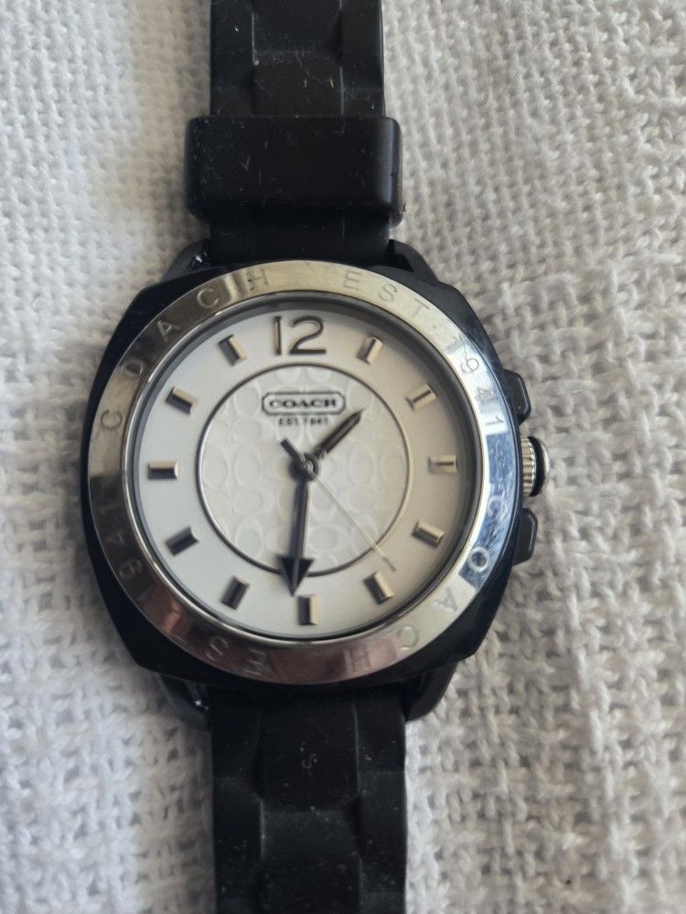 Women's Coach "Boyfriend" Silicone Band Sport Watch