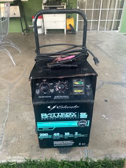 Schumacher Wheeled Battery Charger with Engine Start