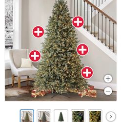 7.5 ft Pre-Lit Aspen EZ Connect Artificial Christmas Tree, 1,850 Color-Changing COSTCO New A lot Christmas tree available  Location Romeoville iL