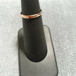 Sterling Rose Gold Band Sz 4.
