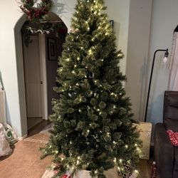 8ft Lit Artificial Tree