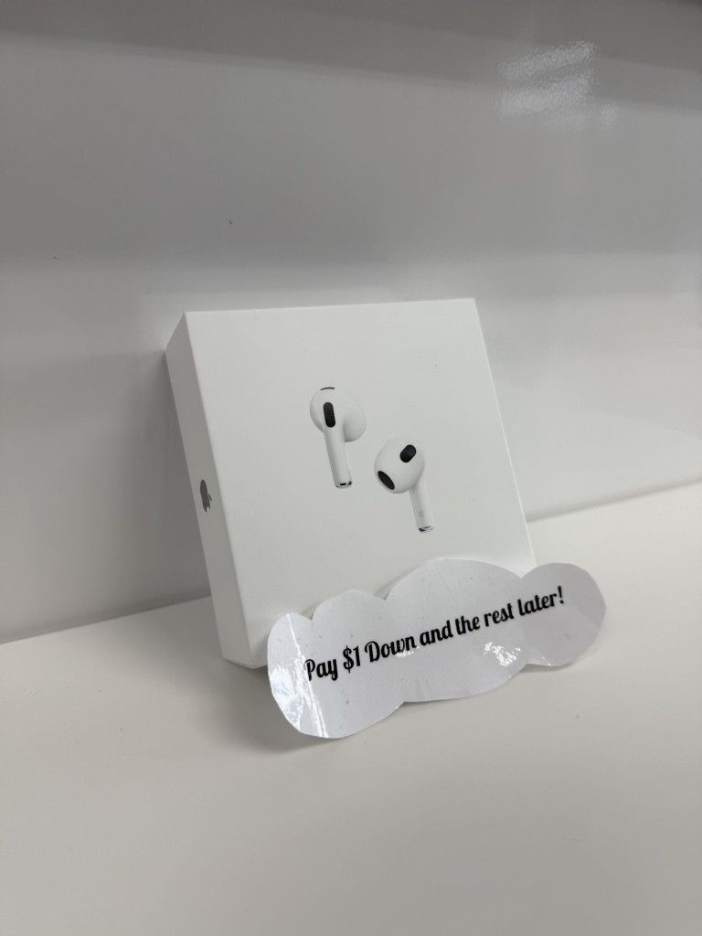 Apple Airpods 3 Bluetooth Earbuds - Payments Available - Pay $1 Down To take It home