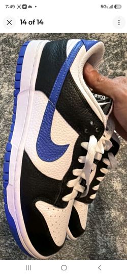 Nike Dunk Low White Black Blue size 9 mens AVDX