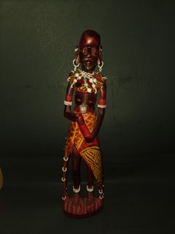 HAND CARVED WOOD FIGURINE