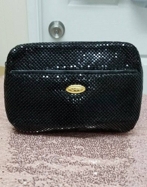 Black Metallic Clutch Purse