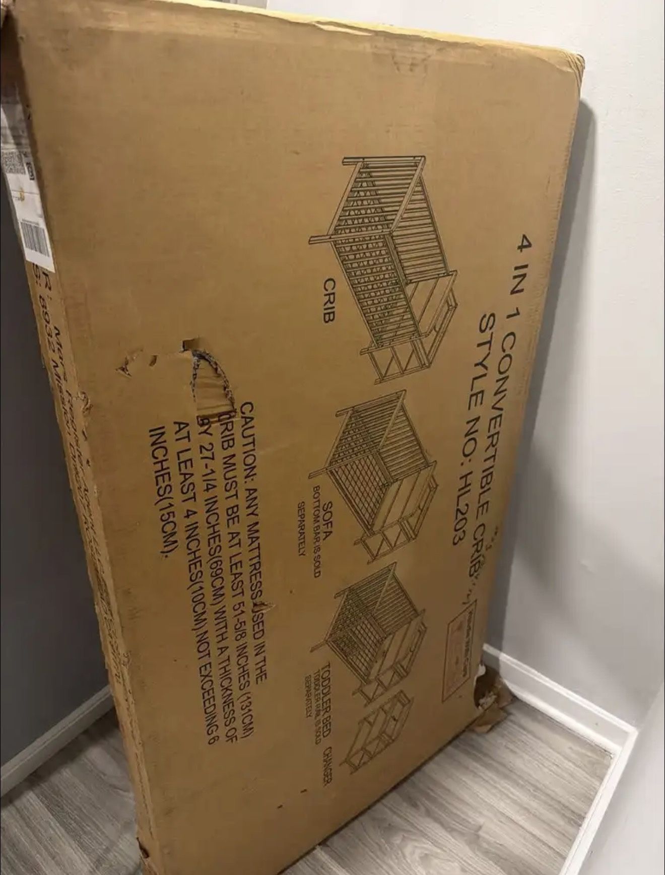 4 in 1 Convertible Crib Price Negotiable
