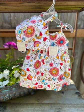 NWT! Vintage Old Navy Baby Girls 3-6M Bright Floral 3pc Dress Set 🌷 3 Pieces 3-6 Months Girls Dress