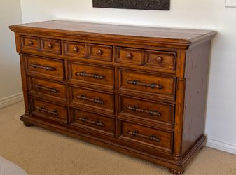 Solid Wood 12-Drawer Dresser - 67"