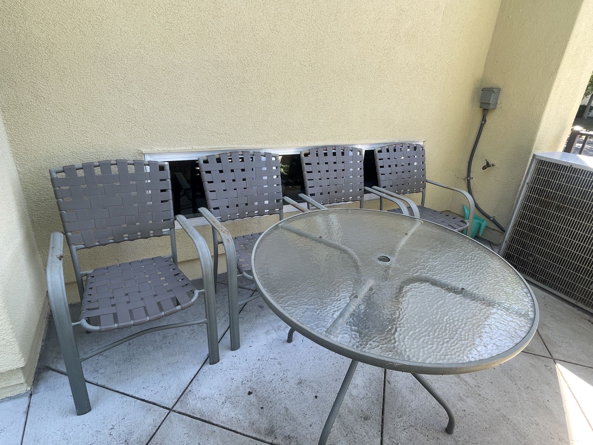 patio outdoor table and 4 chairs