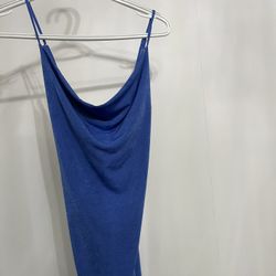 Blue Dress Cross Strap  