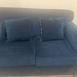Navy Blue Sofá and Loveseat 