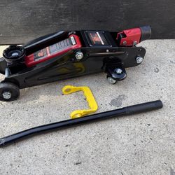 2 Ton Low Profile Hydraulic Trolley Service/Floor Jack, (4000 lbs) Capacity, Lifting Range 5.1"-13", Black