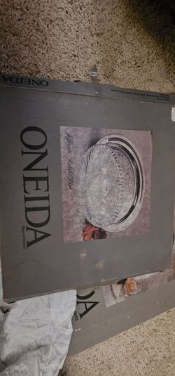 Trays and glass relish dish