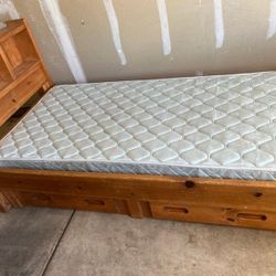 Twin Size Captains Bed ( No Mattress