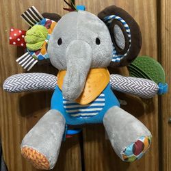 SKIP HOP Bandana Buddies Baby Stroller Activity Toy Elephant Teether Toy Age 0+