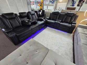 🍀🍀 Sofá and LoveSeat Black