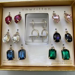 Unwritten 14K Gold Plated Earrings With Interchangeable Charms