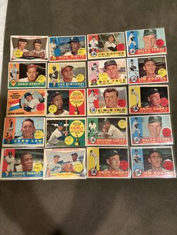 🥎 (150) 1960 TOPPS BASEBALL CARDS 🍿 EXCELLENT CONDITION 🥎