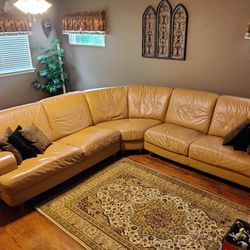 Genuine Italian Leather Sectional Sofa