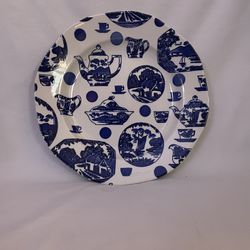Plate Pictorial Britain Burgess & Leigh - Stoke-on-trent - blue