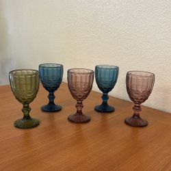 Vintage Glass Chalice Goblets 