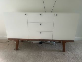 West elm Mid-Century Modern White Sideboard Credenza