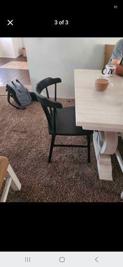 2 Black Wood Windsor Dining Chair