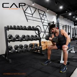 Brand New CAP 51-Inch 3-Tier Hex Dumbbell Storage Rack, Holds 5-50lb Pairs