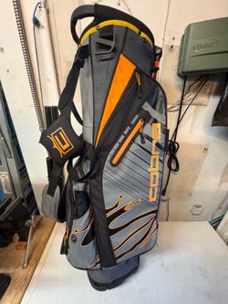 Cobra Ultralight Stand Bag – Gray/Orange | 5-Way + Rain Hood