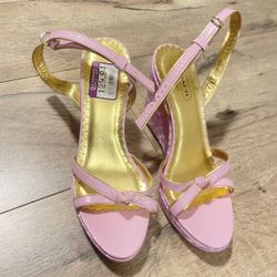 Coach Pink Signature C Wedges