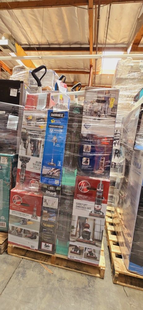 ** Pallet Con Aspiradoras ** ** Pallet With Vaccums **WHOLESALE TRADING DISTRIBUTION.
Wholesale liquidation Merchandise by pallet.
Pallet with app