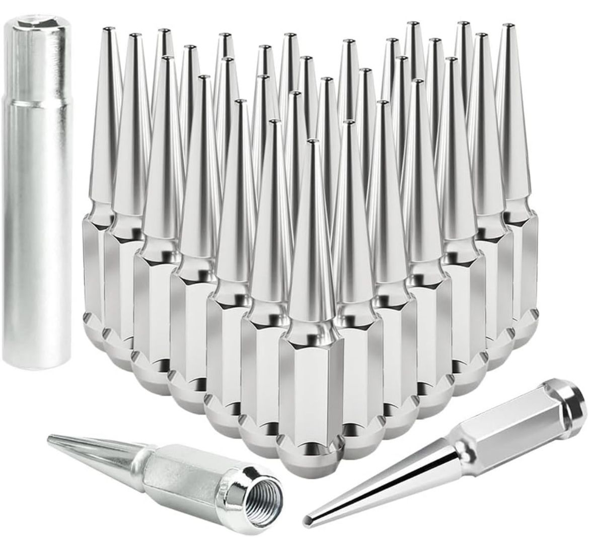 32PCS 9/16-18 spiked lug nuts for selected 6 lug dodge trucks/SUVs